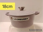 Creuset Cocotte Ronde 18CM 2QT Fig Purple Casserole Cast Iron Silver Knob Nib New. Price: $189.00.