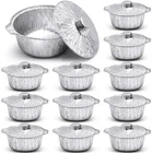Ziliny 12 Pcs Disposable Aluminum Pot With Lid Round Foil Pans Coo... New. Price: $55.79.