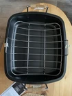 Salt 17" Non-stick Steel Roaster Pan Up To 30 Lbs Removable Rack New. Price: $28.00.