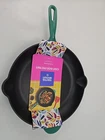Tabitha Brown Cast Iron Fry Pan 12-INCH With Green Handle Oven Safe To 500 New. Price: $25.00.