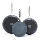 Valencia Pro 3 Piece Frying Pan Set Ceramic Nonstick Induction Safe Gray New. Price: $163.90.