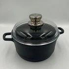Berghoff Non-stick Stockpot With Glass Lid Speckled Black Dutch Oven Casserole Used. Price: $45.00.