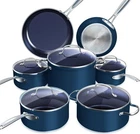 Nuwave Healthy Duralon Blue Ceramic Nonstick 12PC Cookware Set,diamond Infused New. Price: $359.08.