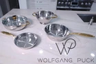 Wolfgang Puck Stainless Steel Cookware Set Elegant Performance With Gold Accents New. Price: $119.99.