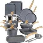 17 Pcs Pots And Pans Set Nonstick Induction Cookware Granite Coated New. Price: $145.59.