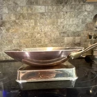 Mauviel 1830 Copper Frying Pan Brass Handle Stainless Steel Coating Used. Price: $250.76.