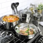 Brylanehome 12-PIECE Stainless Steel Cookware & Kitchen Tool Set New. Price: $129.99.