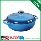 EC3D33 Enameled Cast Iron Dutch Oven, 3-QUART, Caribbean Blue New. Price: $77.87.
