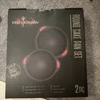 Hell's Kitchen Round Nonstick Carbon Steel Cake Pan Set 2PC Silicone Handles New. Price: $20.00.