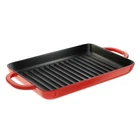 Lodge Enameled Cast Iron Grill Pan 12.5 X 8 Inch Dual Handles Indoor Use New. Price: $59.80.