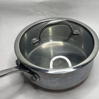 Vintage Chefmate Stainless Steel Saucepan Copper Bottom W/ Glass Lid Used. Price: $35.00.