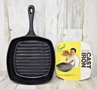 Emerilware (lagasse) Cast Iron 10" Square Skillet Grill Ribbed Fry Pan 2" Deep Used. Price: $24.95.