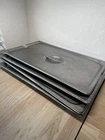 Lot Of 4- Winco Spsch Half Size Stainless Steel Steam Table Pan Cover Used. Price: $45.00.