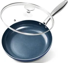 Michelangelo 10 Frying Pan With Lid, Blue Inch, New. Price: $60.41.