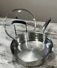 Wearever 9.5 Inch Stainless Steel Saut Pan Double Pour Spout With Lid Used. Price: $29.99.