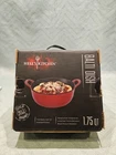 Hell's Kitchen 1.75-QT Cast Iron Balti Dish Cookware Nonstick Red Open Box New. Price: $34.99.