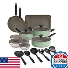 Bella 21 Piece Kitchen Set Evergood Ceramic Nonstick Coating Dishwasher Oven New. Price: $149.98.