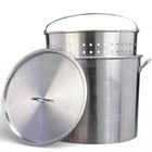 Rivergrille 42 Quart Aluminum Stock Pot Strainer Basket Set Outdoor Turkey Fryer New. Price: $72.87.