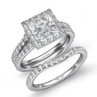 Row Split Shank Halo Princess Diamond Engagement Pave Ring Gia SI1 2.88 Ct New. Price: $8599.00.