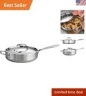 Versatile 3-QUART Saut Pan Tri-ply Stainless Steel Oven Safe Up To 500 New. Price: $83.99.