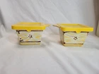 Temptations Old World Yellow Storage Containers With Lid Lot Of 2 Bakeware 10 Oz Used. Price: $12.99.