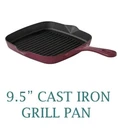 Pioneer Woman Painted Meadow Merlot Speckle 9.5 Square Cast Iron Grill Pan New. Price: $22.99.