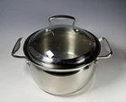 Belgique Tools Of The Trade Stainless Steel Stock Pot 4 Qt With Lid Used. Price: $40.00.