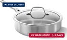 Calphalon Brushed 3-PLY Stainless Steel Cookware Set W/turbo Heat Tech 3QT Saut New. Price: $101.23.
