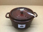 Staub Cast Iron 4-QT Round Cocotte Grenadine, Made France New. Price: $149.95.