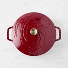 Staub Enameled Cast Iron Braiser With Dragon Lid, 2.5-QT., Cranberry New. Price: $136.99.