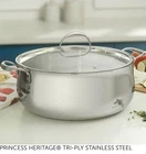 Princess House Heritage Tri-ply Stainless Steel 18-QT. Casserole 10834 $389.95 New. Price: $349.99.