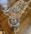 Pyrex Flameware Glass Dble Boiler Pans Set 6213 6212 7759 6283 Lids Percolator Used. Price: $149.99.