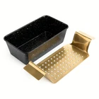 Thyme & Table Loaf Pan Non-stick With Gold Stainless Steel Trivet Black New. Price: $16.52.