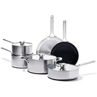 Oxo Mira 10-PIECE Tri-ply Stainless Steel Cookware Set With Nonstick Frying Pan New. Price: $395.99.