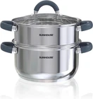 Sunhouse 3 Quarts Steamer Pots With Lid, 2-TIER Multipurpose Stainless Steel New. Price: $39.78.