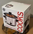 Cooks Slow Cooker Crock Pot 1.5 Quart Stainless Steel Ceramic Jc Penny Home New. Price: $23.95.