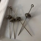 Set Of 4 Vintage Sterling Silver Hair Sticks Unspecified. Price: $145.00.