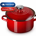 Le Creuset 3.8 Qt Enamel Steel Petite Stock Pot Sauce Pasta Cerise New. Price: $75.96.